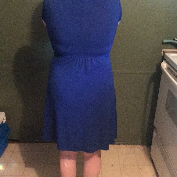 B•Wear too! Beautiful Dark Blue Dress Size Medium - Picture 6 of 6